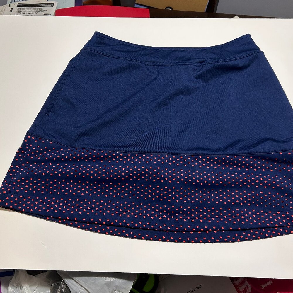Lady Hagen Women’s Navy & Coral Golf Skort Athletic Tennis Skirt - Size Small